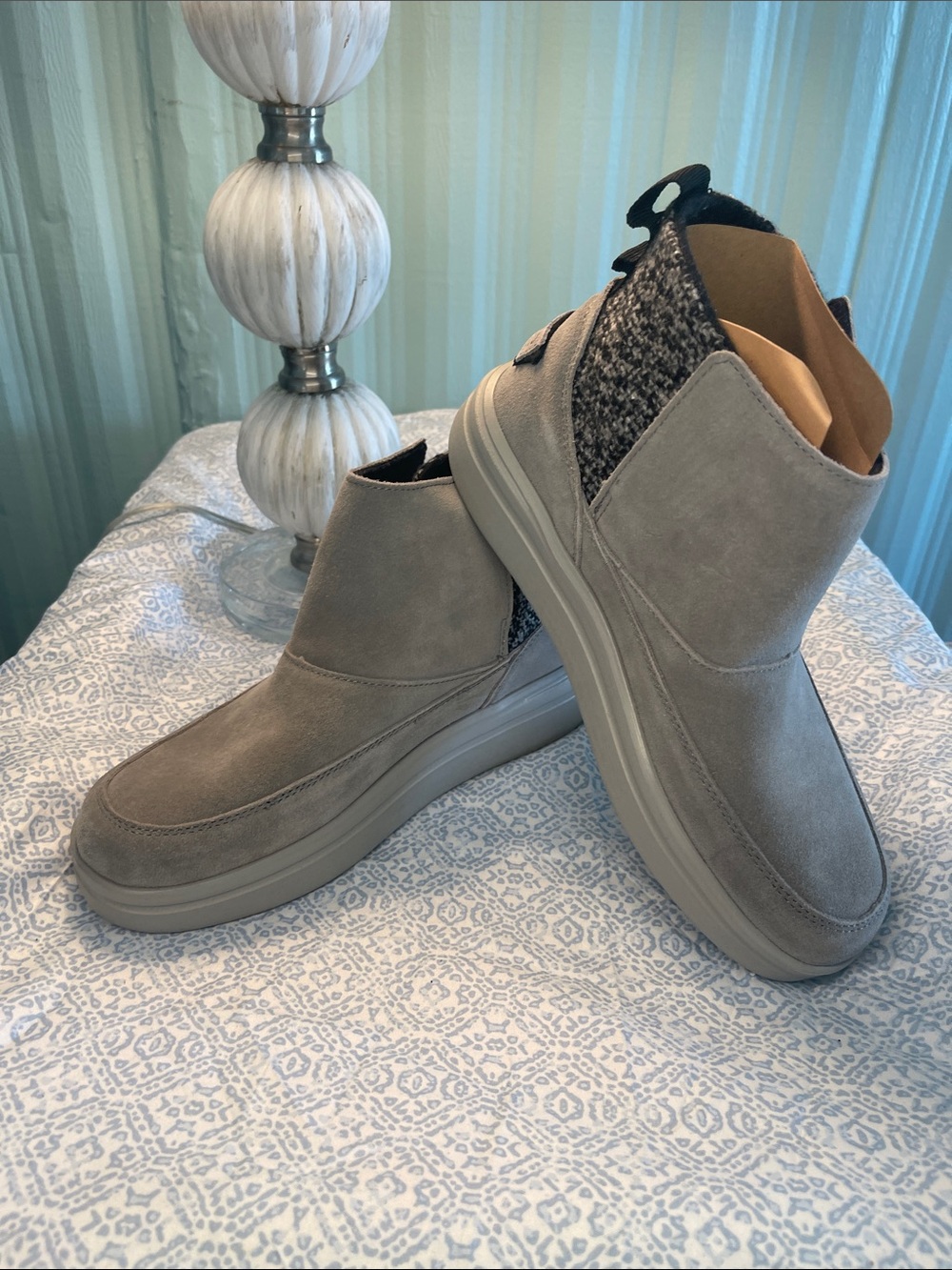 Hey Dude MEL Women's Lunar Rock Suede Slip-On Ankle Boots NWT
